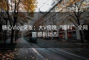 糖心Vlog突发：大V傍晚“爆料”全网震撼新动态