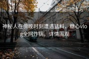 神秘人在傍晚时刻遭遇猛料，糖心vlog全网炸锅，详情围观