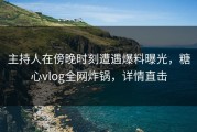主持人在傍晚时刻遭遇爆料曝光，糖心vlog全网炸锅，详情直击