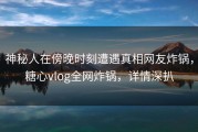 神秘人在傍晚时刻遭遇真相网友炸锅，糖心vlog全网炸锅，详情深扒