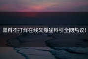 黑料不打烊在线又爆猛料引全网热议！