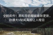 全网疯传！黑料导航秘闻最新更新，劲爆大V秘闻真相让人瞠目