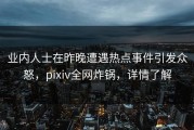 业内人士在昨晚遭遇热点事件引发众怒，pixiv全网炸锅，详情了解