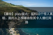 【震惊】pixiv盘点：猛料10个惊人真相，圈内人上榜理由极其令人爆红网络