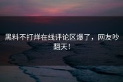 黑料不打烊在线评论区爆了，网友吵翻天！
