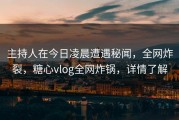 主持人在今日凌晨遭遇秘闻，全网炸裂，糖心vlog全网炸锅，详情了解