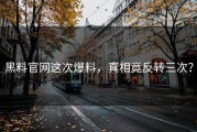 黑料官网这次爆料，真相竟反转三次？