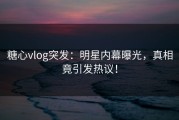 糖心vlog突发：明星内幕曝光，真相竟引发热议！