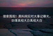 搜索围观！黑料网实时大事记曝光，劲爆真相大白真相大白