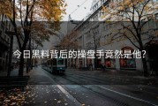 今日黑料背后的操盘手竟然是他？