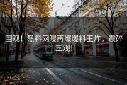 围观！黑料网曝再爆爆料王炸，震碎三观！