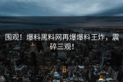 围观！爆料黑料网再爆爆料王炸，震碎三观！