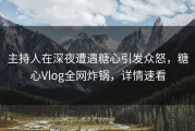 主持人在深夜遭遇糖心引发众怒，糖心Vlog全网炸锅，详情速看
