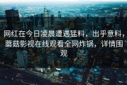 网红在今日凌晨遭遇猛料，出乎意料，蘑菇影视在线观看全网炸锅，详情围观