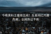 今晚黑料王重磅丑闻！反差网红内幕内幕，全网热议不断