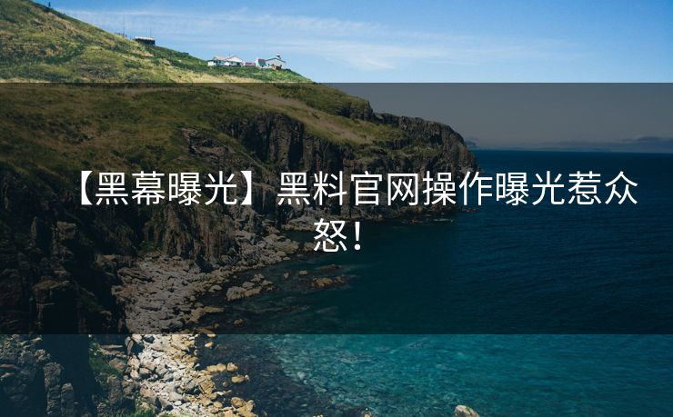 【黑幕曝光】黑料官网操作曝光惹众怒！