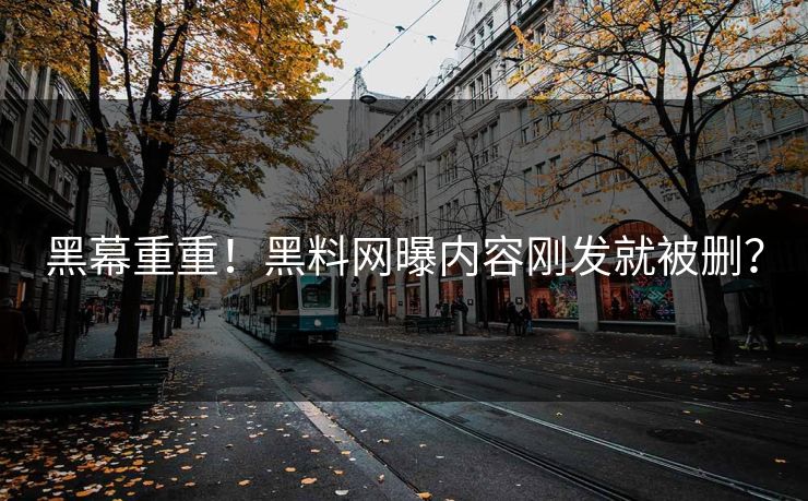 黑幕重重！黑料网曝内容刚发就被删？