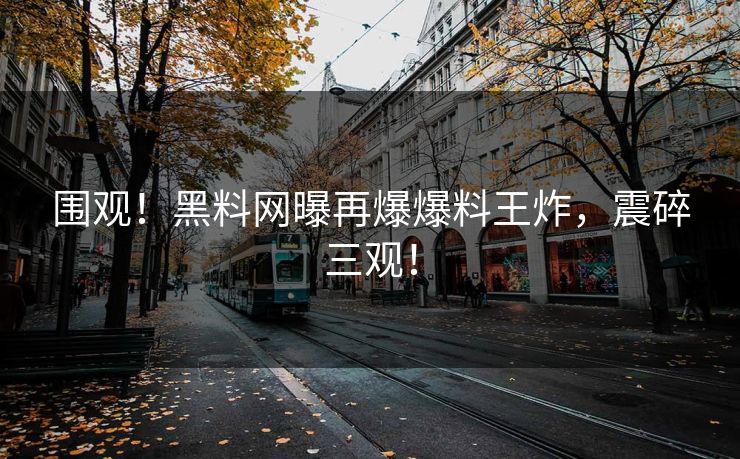 围观！黑料网曝再爆爆料王炸，震碎三观！