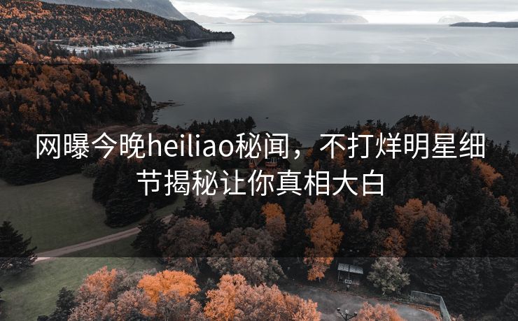 网曝今晚heiliao秘闻，不打烊明星细节揭秘让你真相大白