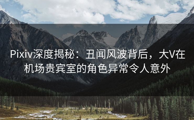 Pixiv深度揭秘：丑闻风波背后，大V在机场贵宾室的角色异常令人意外