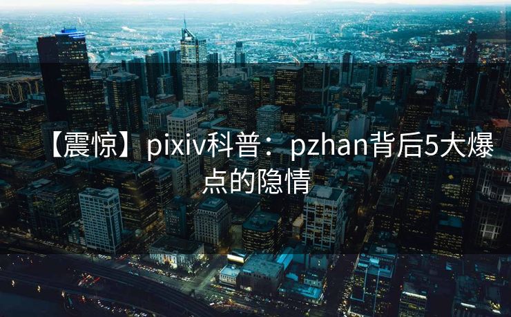 【震惊】pixiv科普:pzhan背后5大爆点的隐情 【震惊】pixiv科普:pzhan背后5大爆点的隐情